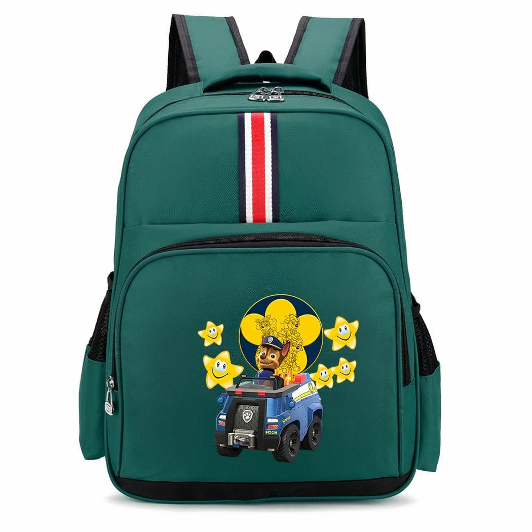 Sac à dos avec un motif de Chase de la Pat'Patrouille - vert,s