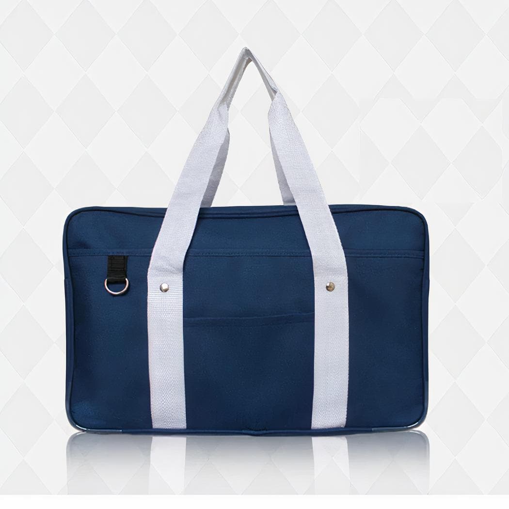 Sac d'école étanche couleur unie pour étudiants - bleu
