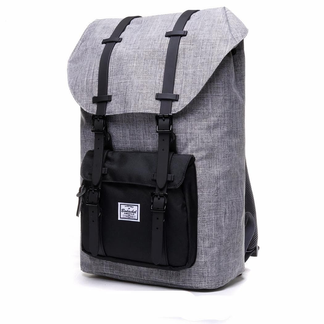 Sac à dos style Little America à grande capacité pour ordinateur - gris