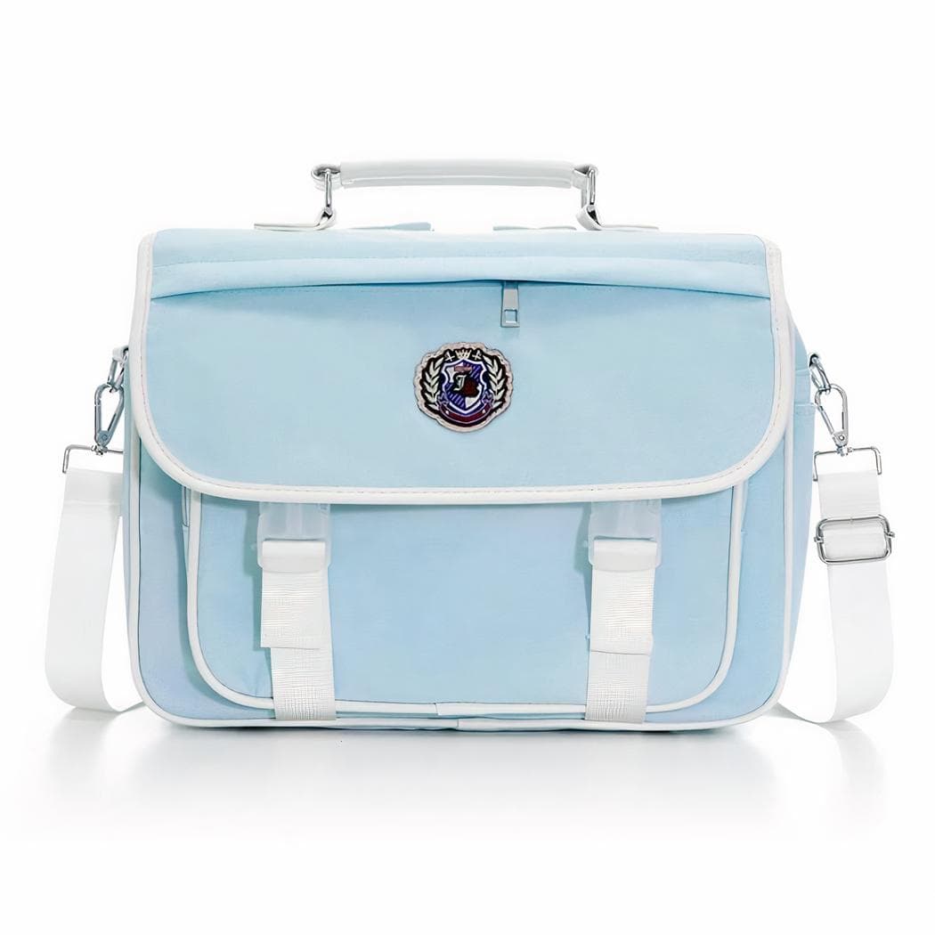 Sac à dos style cartable unisexe classique - bleu,l