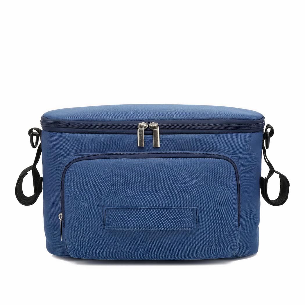 Sac à langer de poussette avec poche de distribution de lingette - bleu