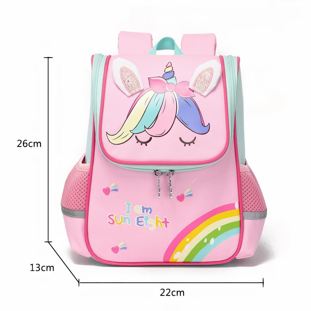 Sac à dos d'école avec motifs d'animaux 3D pour enfant - licorne