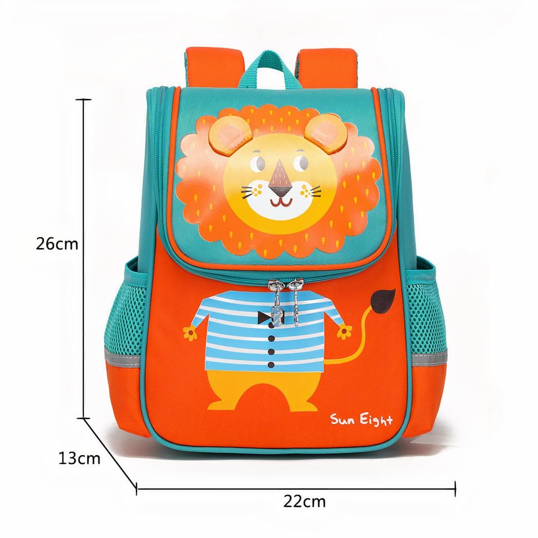 Sac à dos d'école avec motifs d'animaux 3D pour enfant - lion