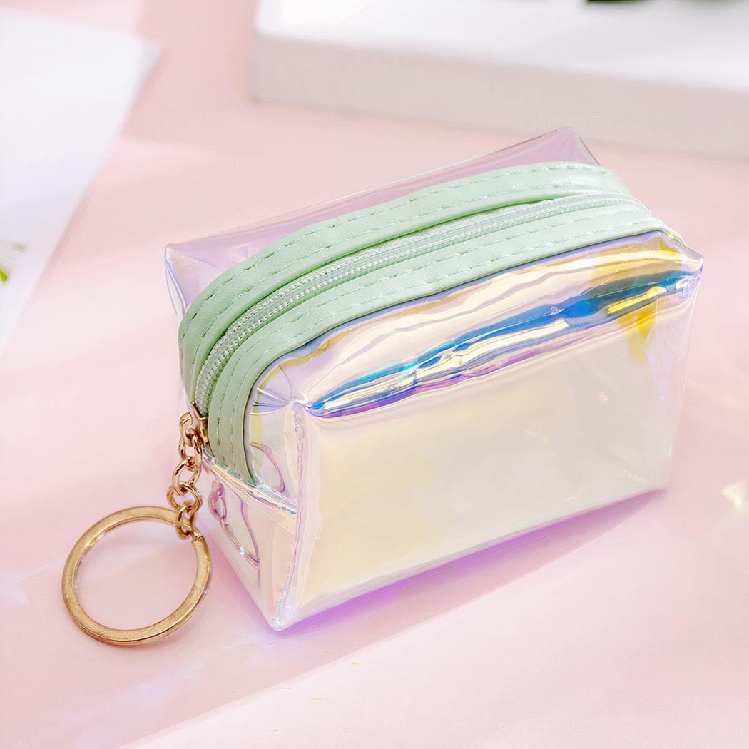 Porte monnaie couleur holographique - vert
