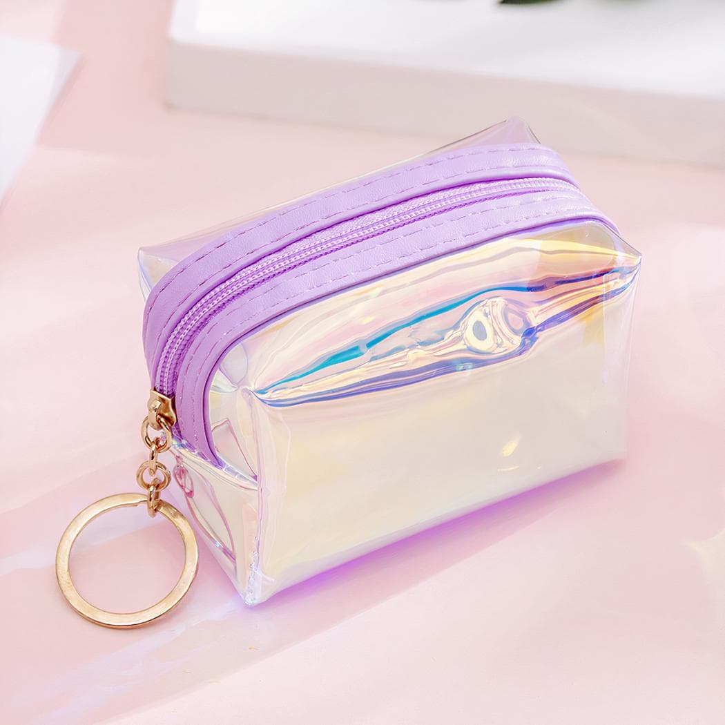 Porte monnaie couleur holographique - violet