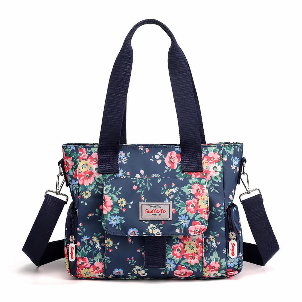 Sac à main à motif floral pour femme - rouge