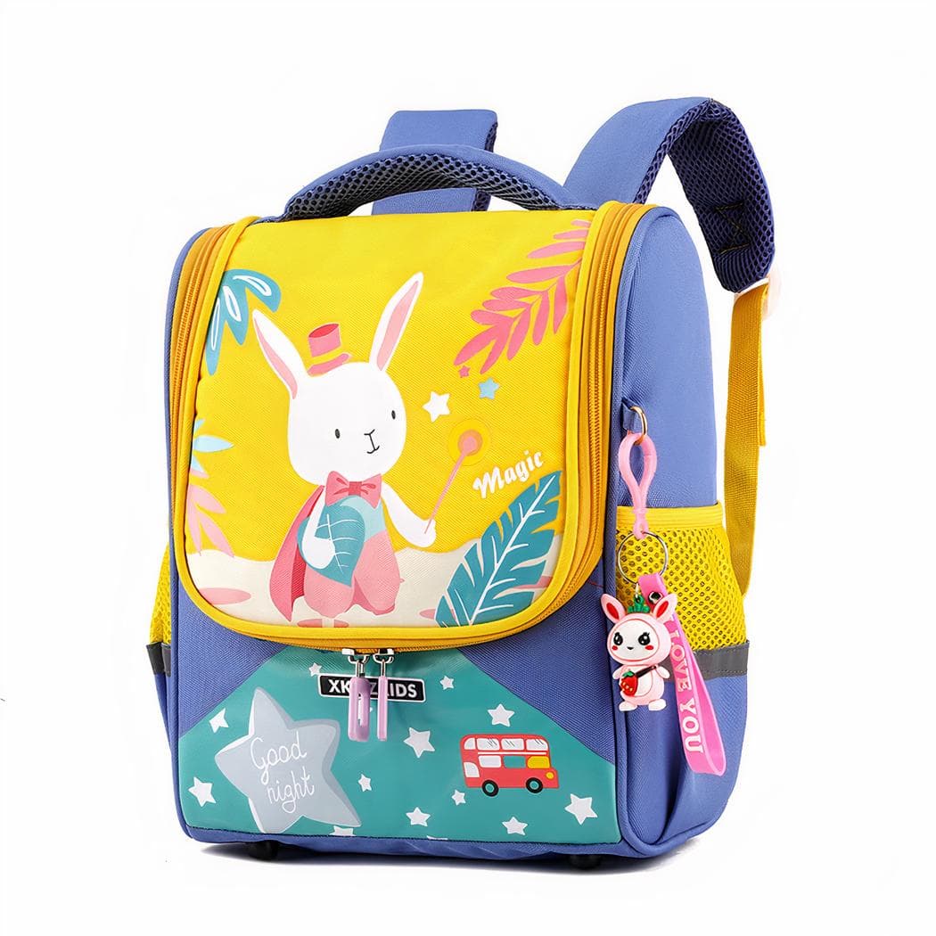Sac à dos motif mignon large ouverture - jaune