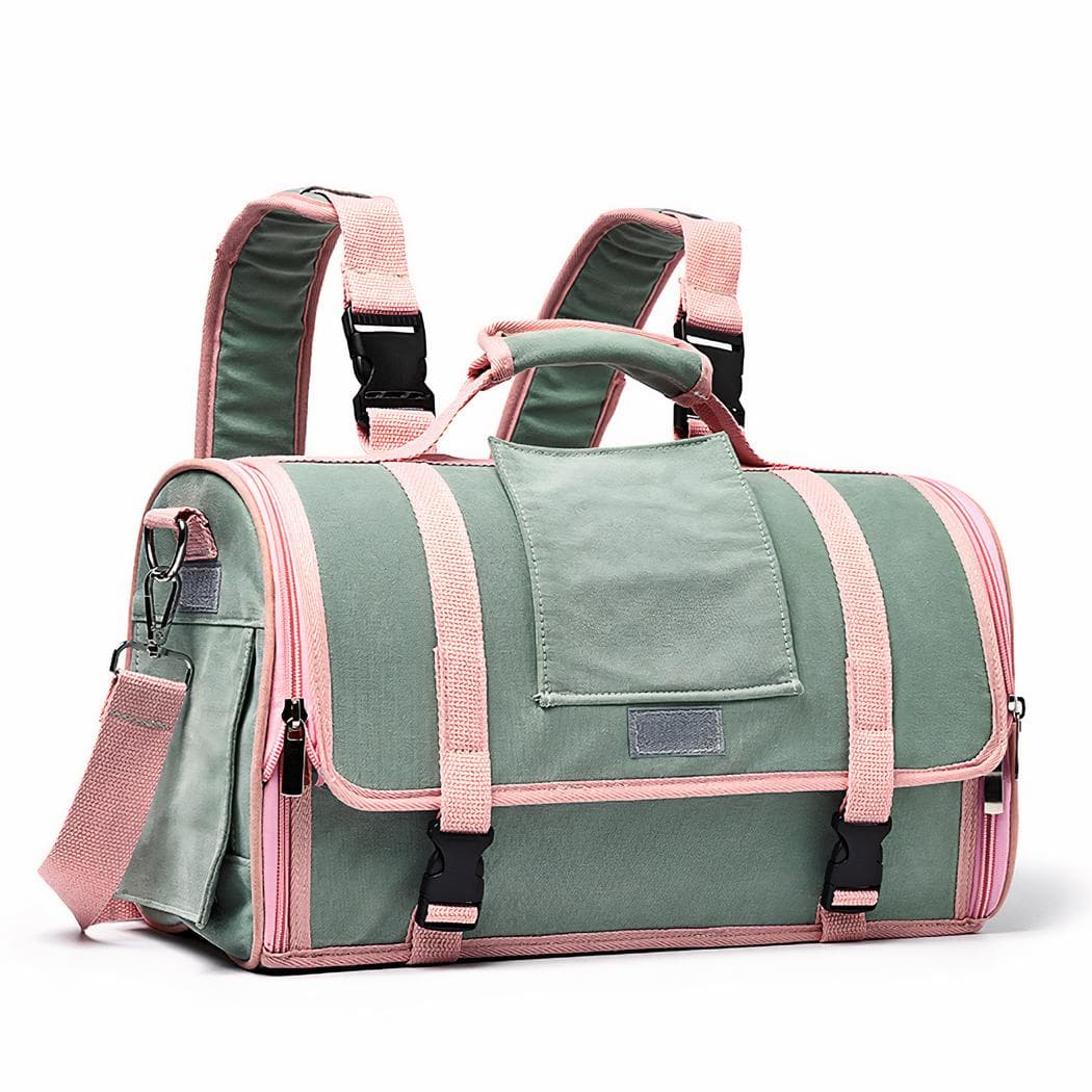 Sac de transport de qualité respirant pour chien et chat - vert,m