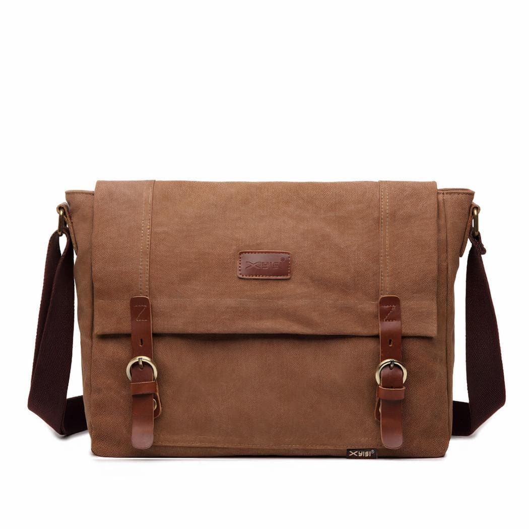Sac à bandoulière style vintage décontracté - marron