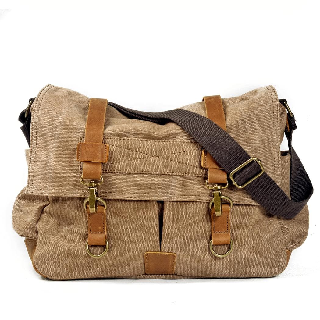 Sac en toile à bandoulière pour hommes - beige