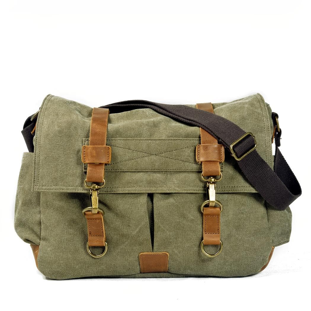 Sac en toile à bandoulière pour hommes - vert