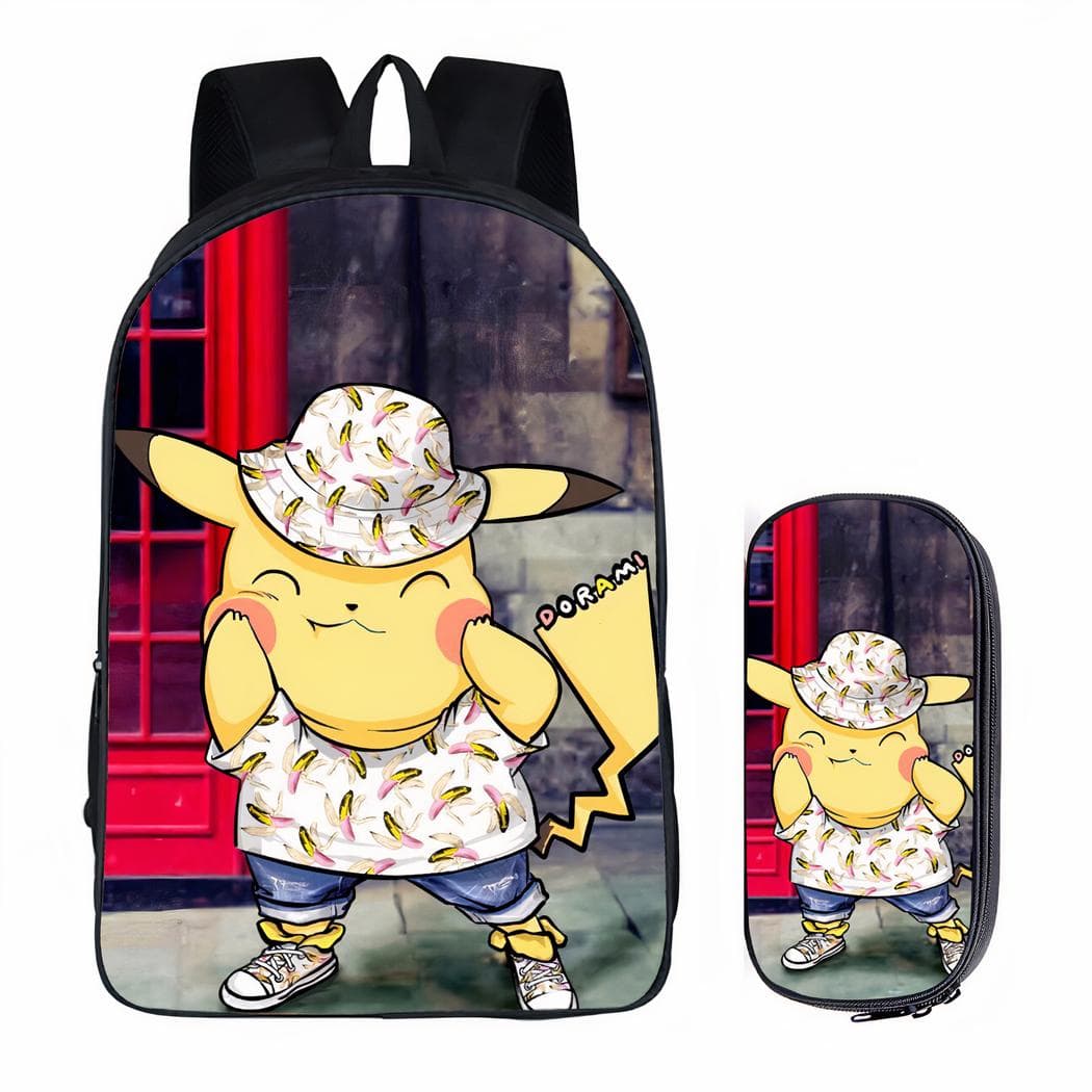 Sac à dos Pokemon Pikachu pour enfants avec trousse assortie - 2