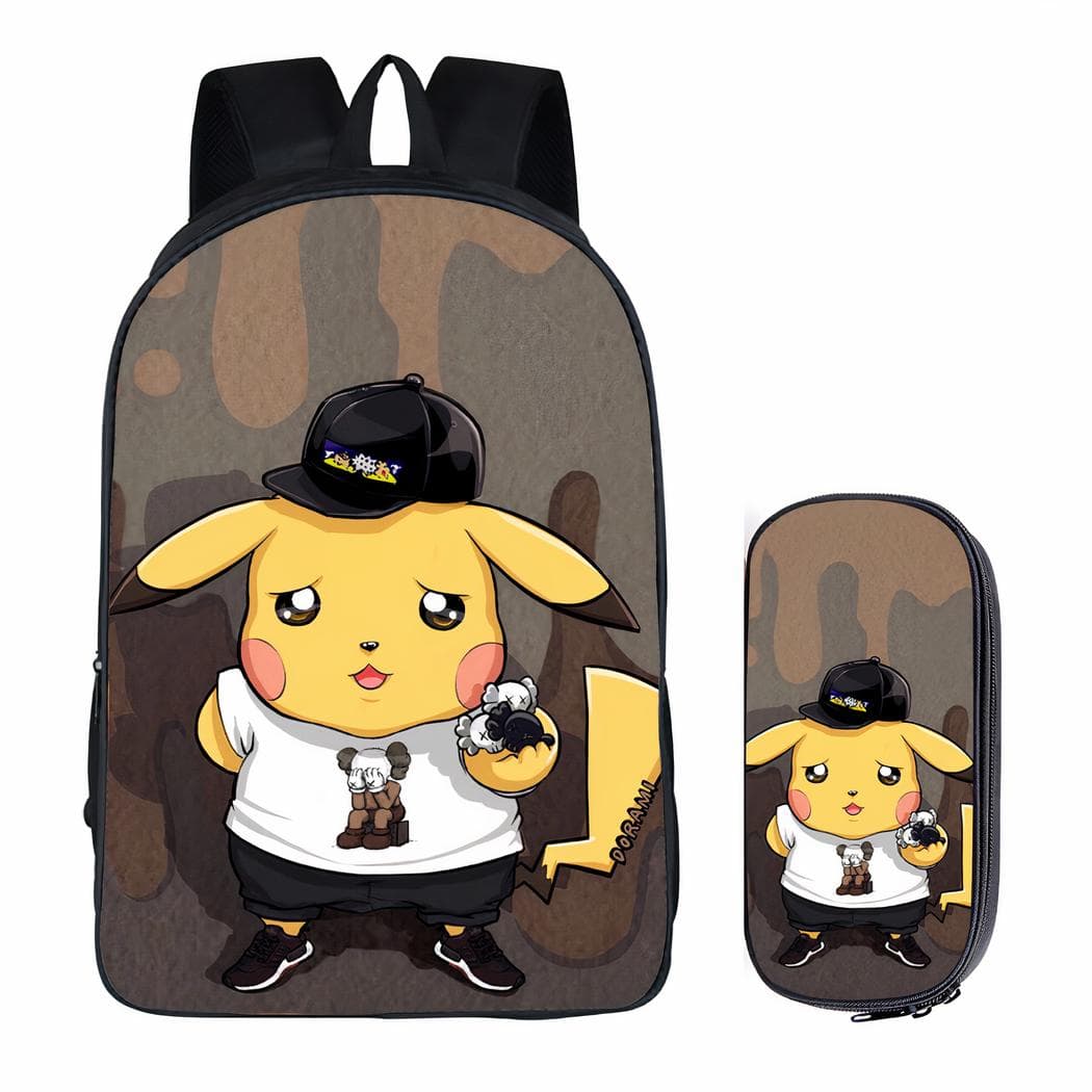 Sac à dos Pokemon Pikachu pour enfants avec trousse assortie - 5