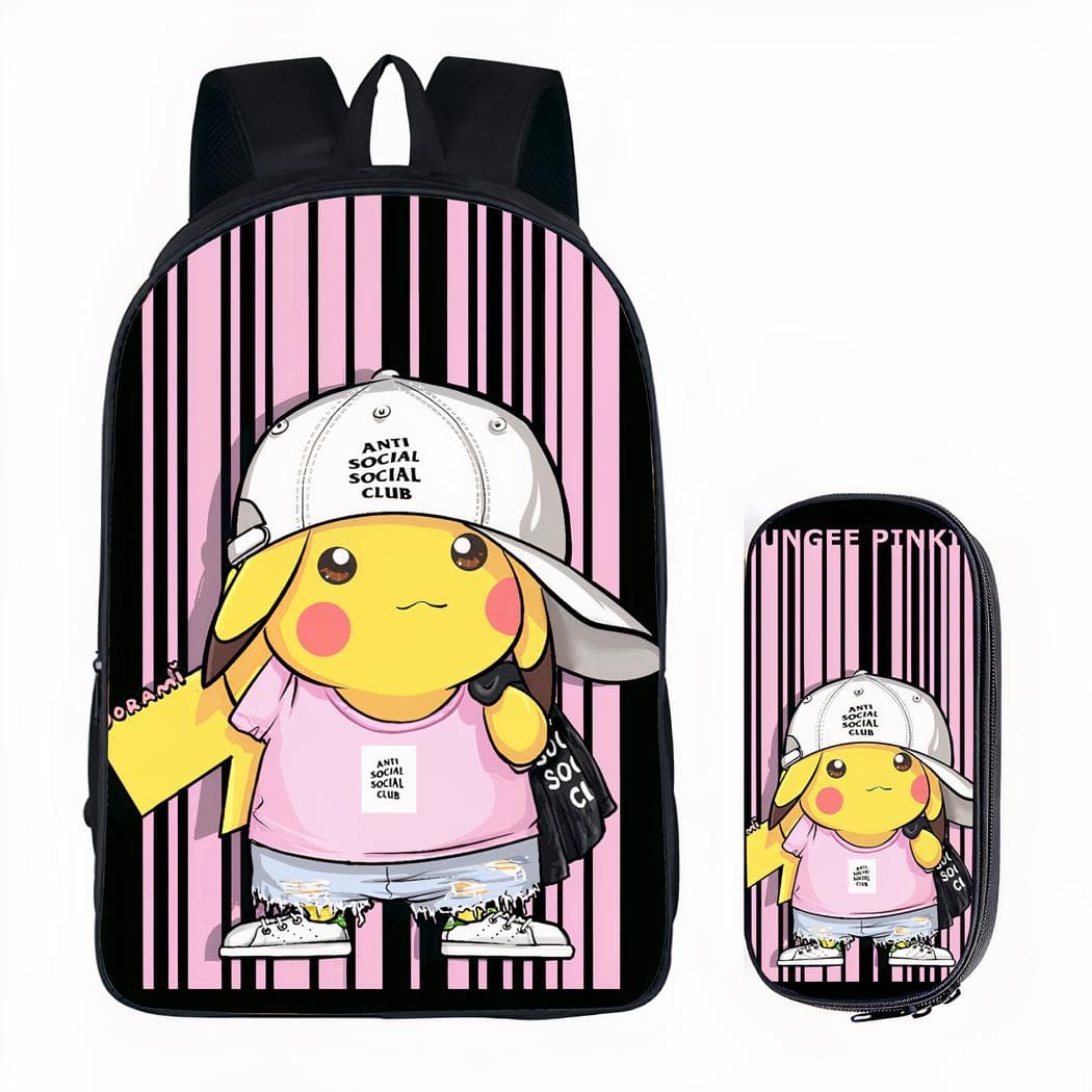 Sac à dos Pokemon Pikachu pour enfants avec trousse assortie - 7