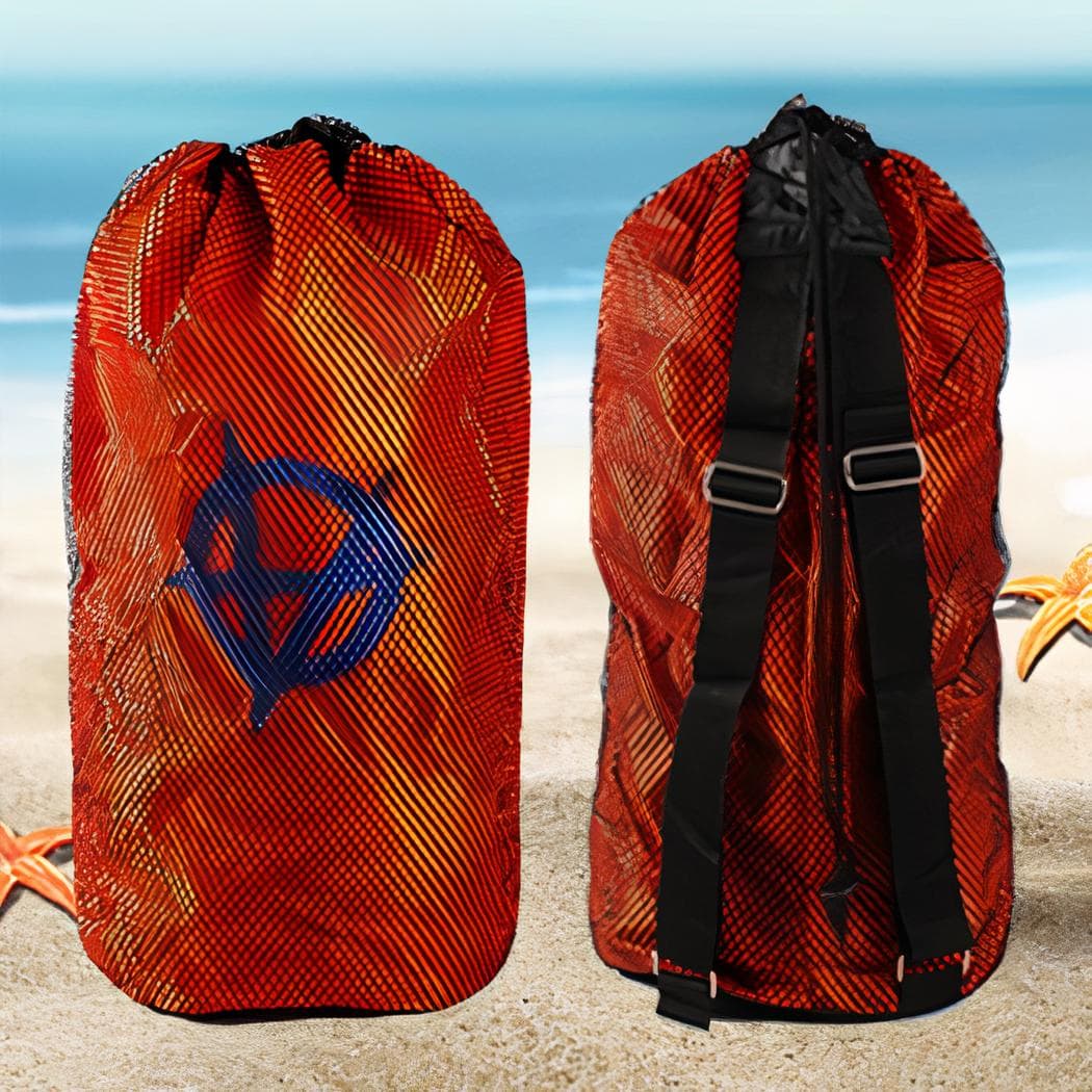 Sac de plage en maille - orange