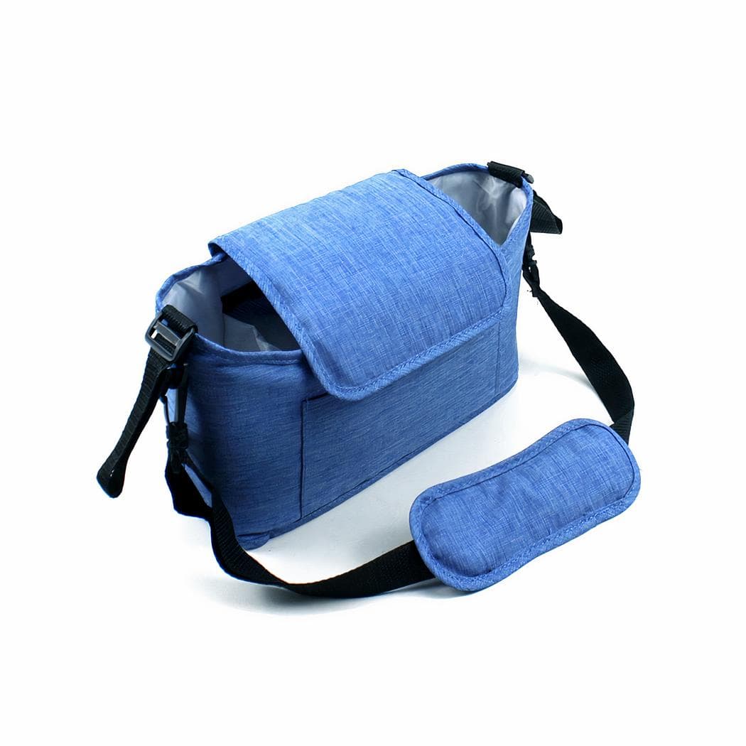 Sac à langer de poussette couleur unie - bleu