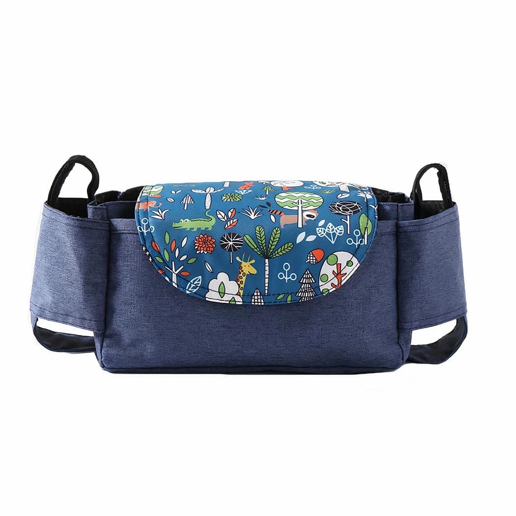 Sac à langer de poussette motifs tendance pour bébé - bleu-fonce