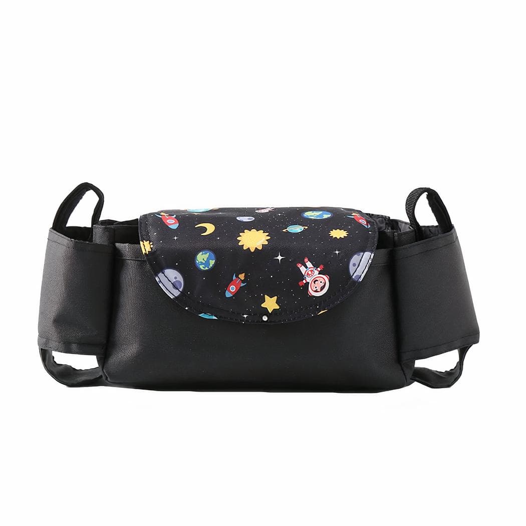 Sac à langer de poussette motifs tendance pour bébé - noir