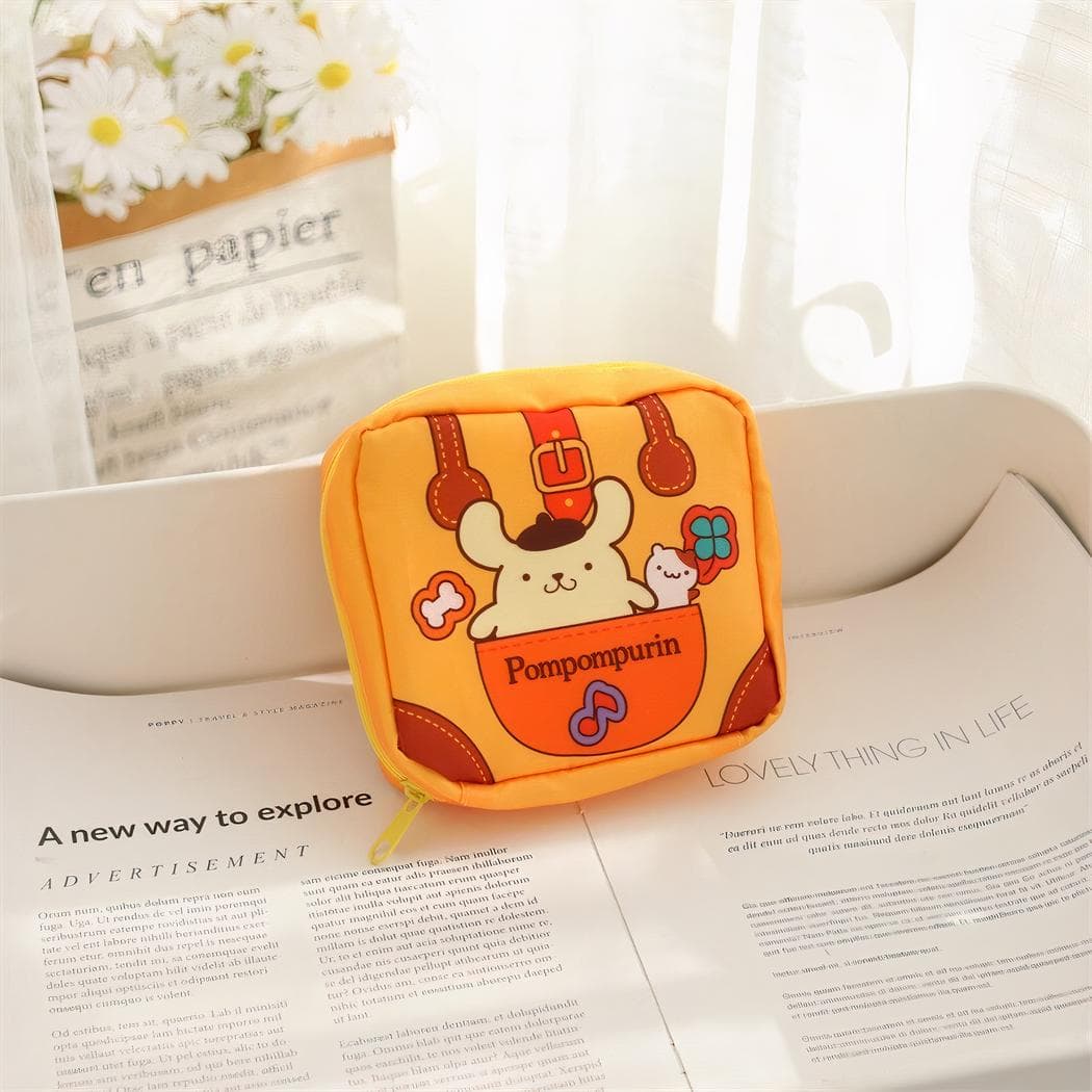 Sac de rangement serviettes hygiéniques pour femme - orange