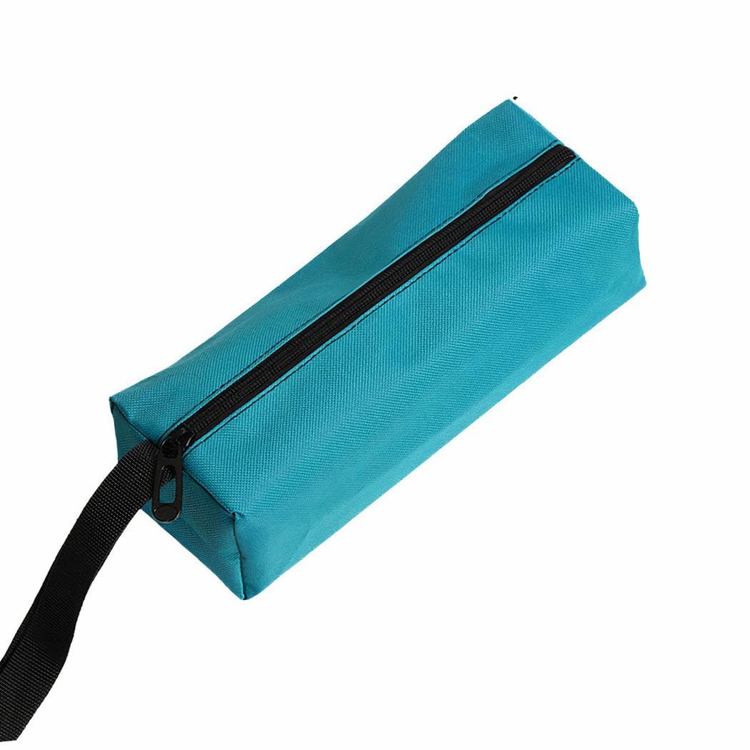 Trousse de rangement couleur unie en polyester - bleu,s