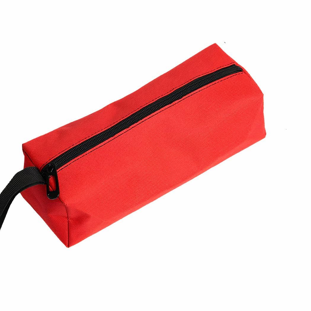 Trousse de rangement couleur unie en polyester - rouge,l