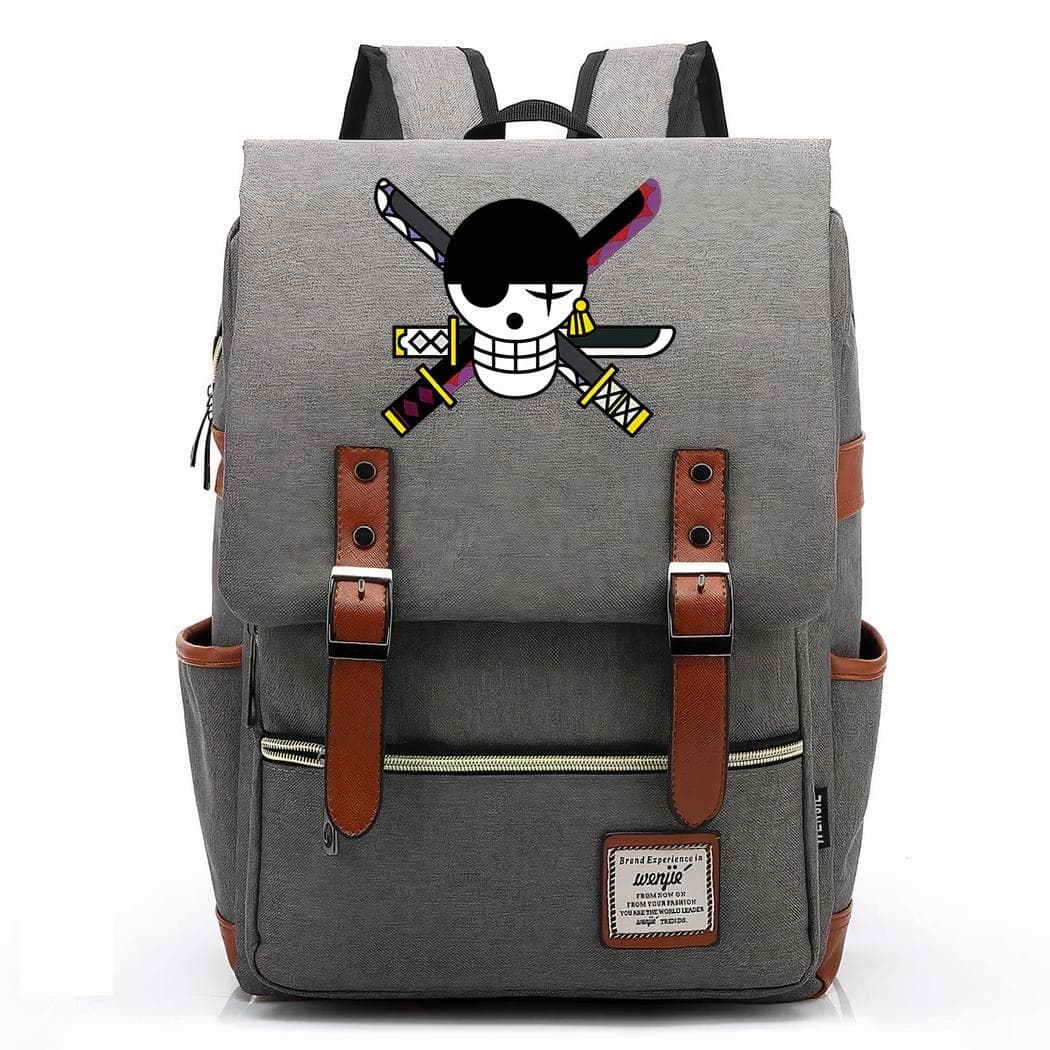Sac à dos vintage One piece pour enfants - gris