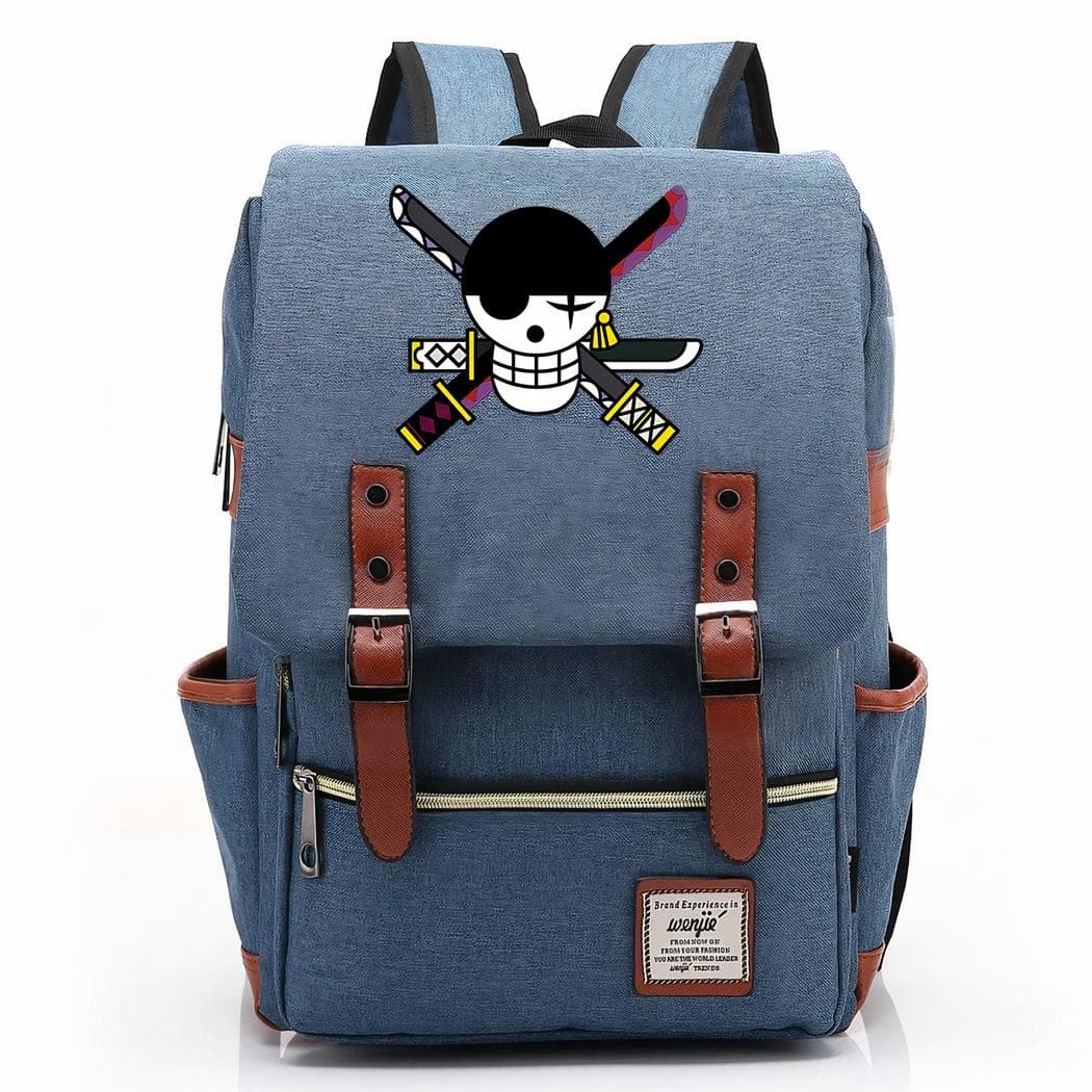 Sac à dos vintage One piece pour enfants - bleu