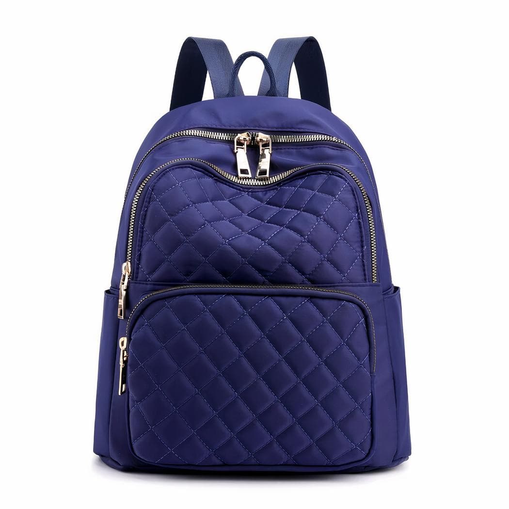 Sac à dos décontracté et imperméable pour femme - bleu
