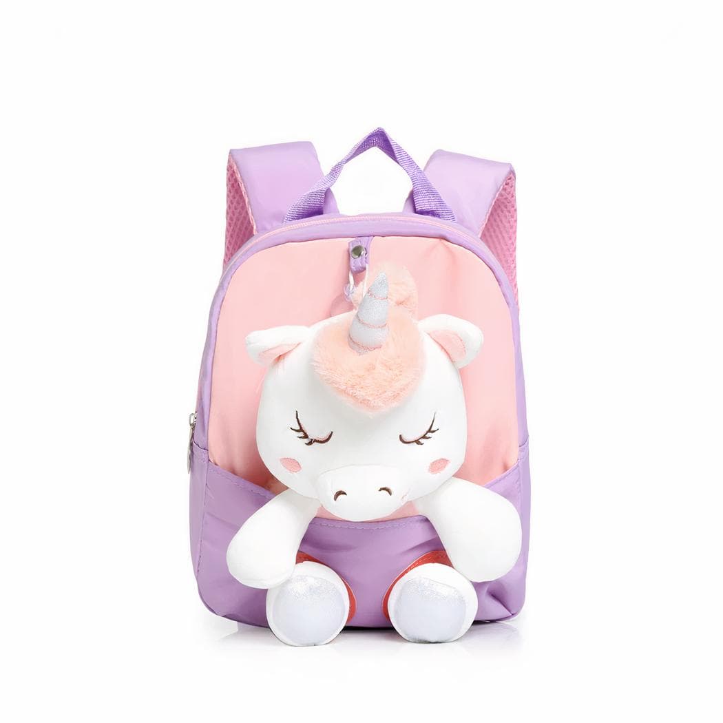 Sac à dos mignon de licorne endormie - violet