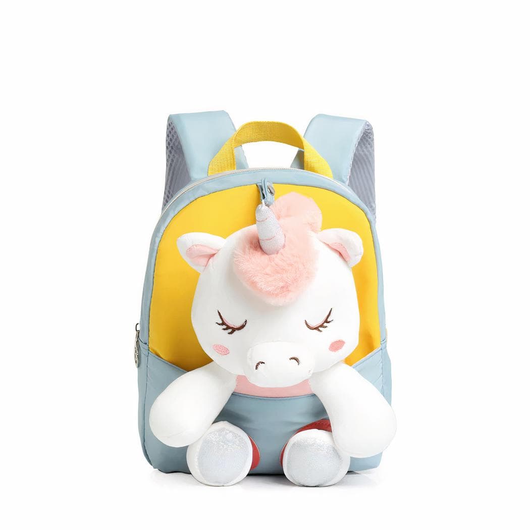 Sac à dos mignon de licorne endormie - bleu