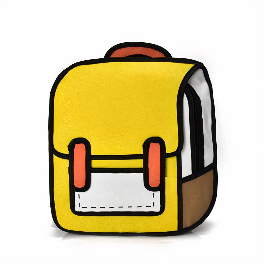 Cartable créatif dessin 2D pour fille - jaune