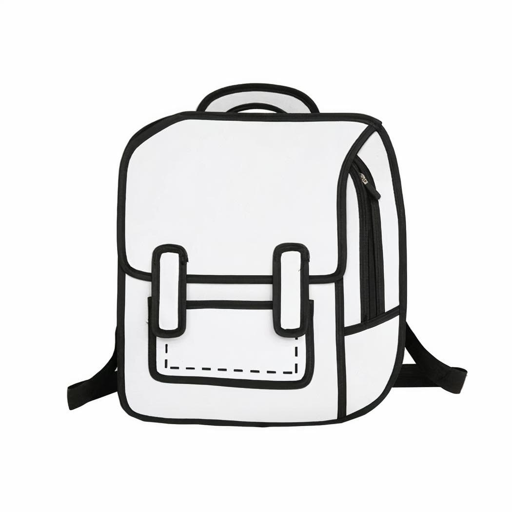 Cartable créatif dessin 2D pour fille - blanc