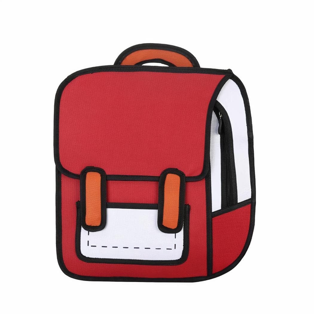 Cartable créatif dessin 2D pour fille - rouge