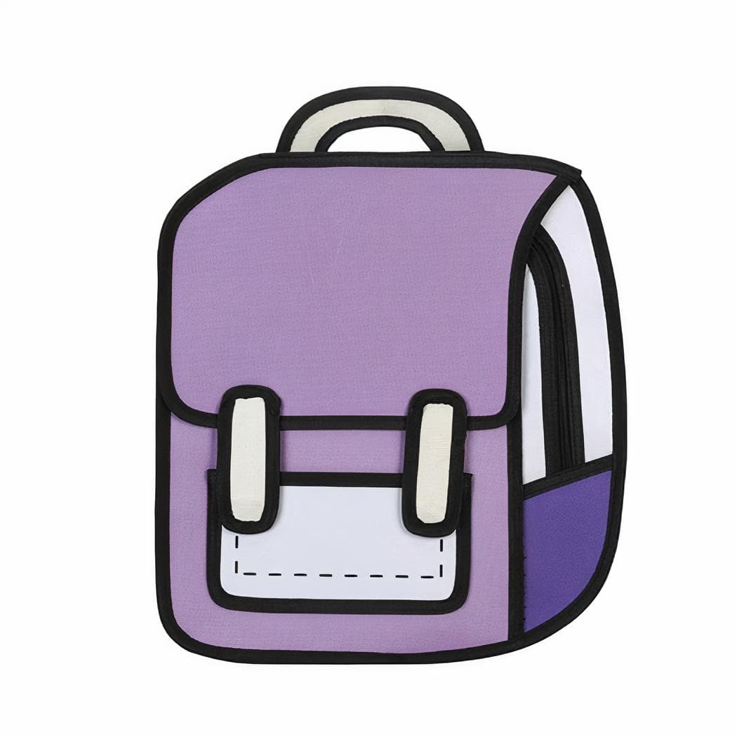 Cartable créatif dessin 2D pour fille - violet