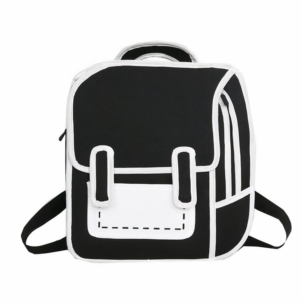 Cartable créatif dessin 2D pour fille - noir