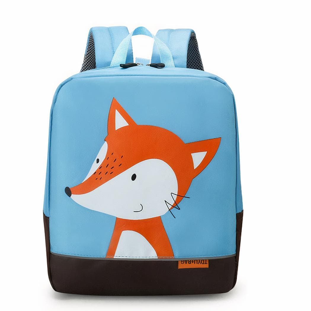 Sac à dos pour enfants illustré d'un adorable animal coloré - bleu
