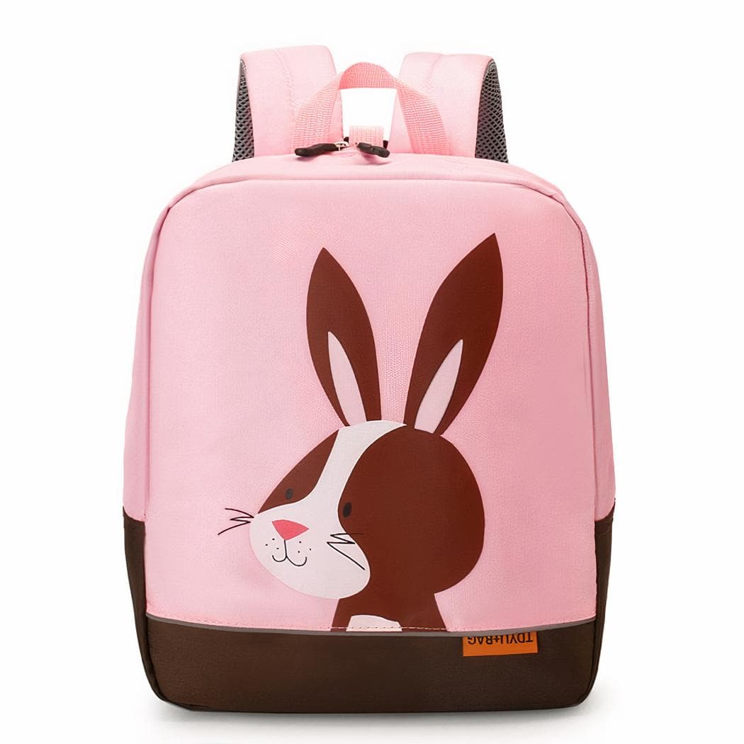 Sac à dos pour enfants illustré d'un adorable animal coloré - rose