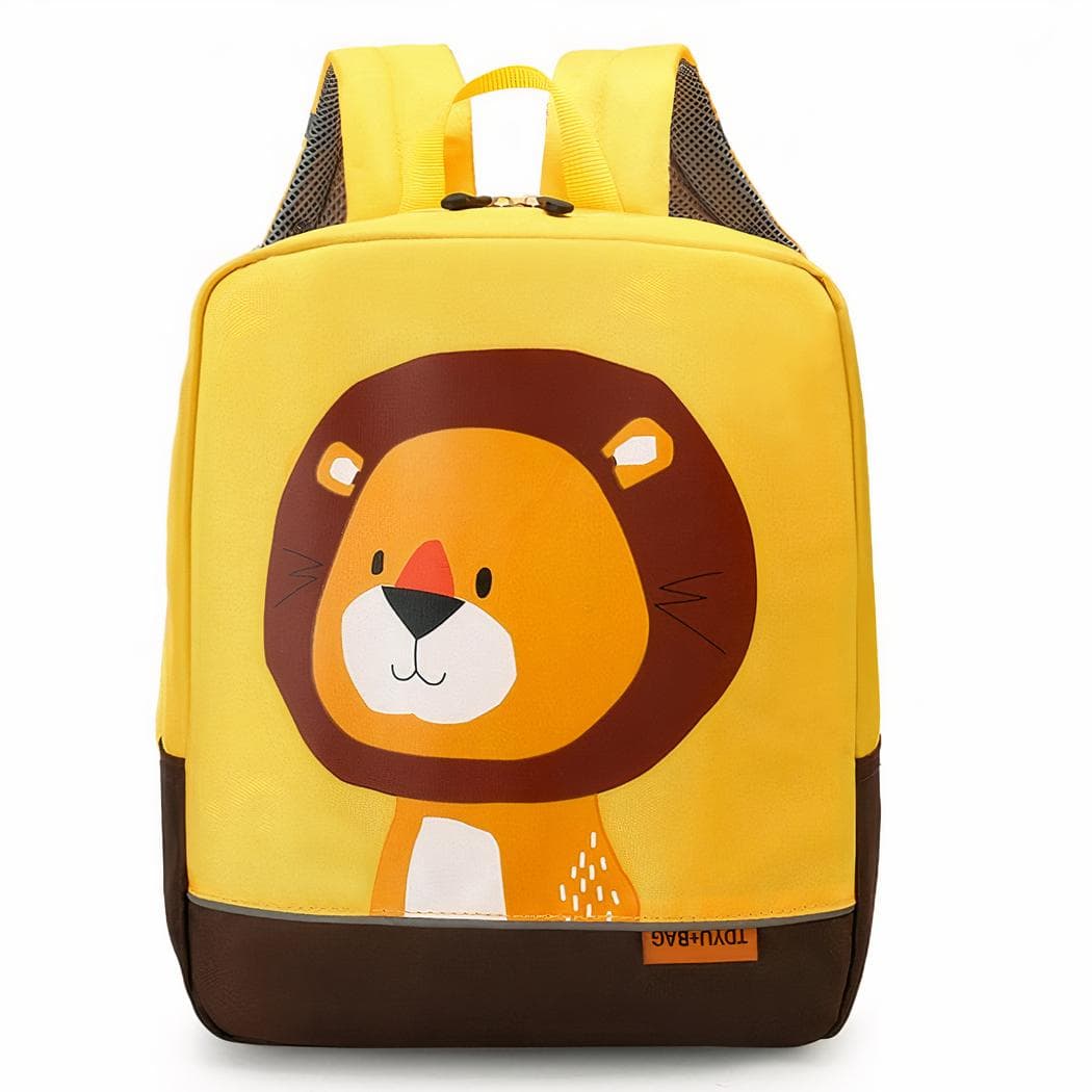 Sac à dos pour enfants illustré d'un adorable animal coloré - jaune