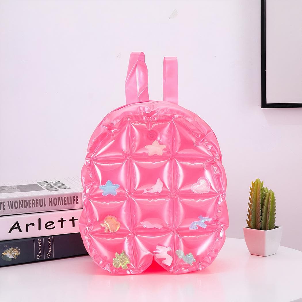 Sac à dos gonflable parfait pour la rentrée en maternelle - rose