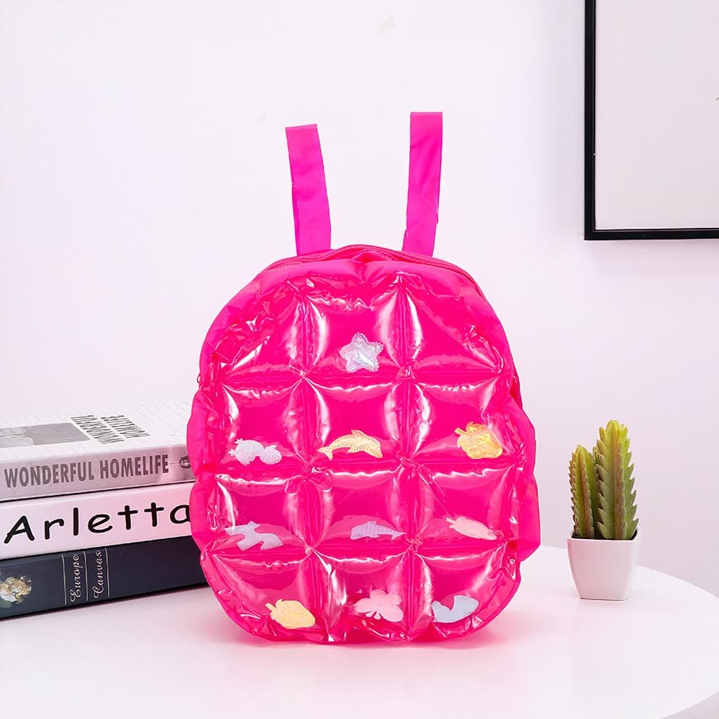 Sac à dos gonflable parfait pour la rentrée en maternelle - rouge