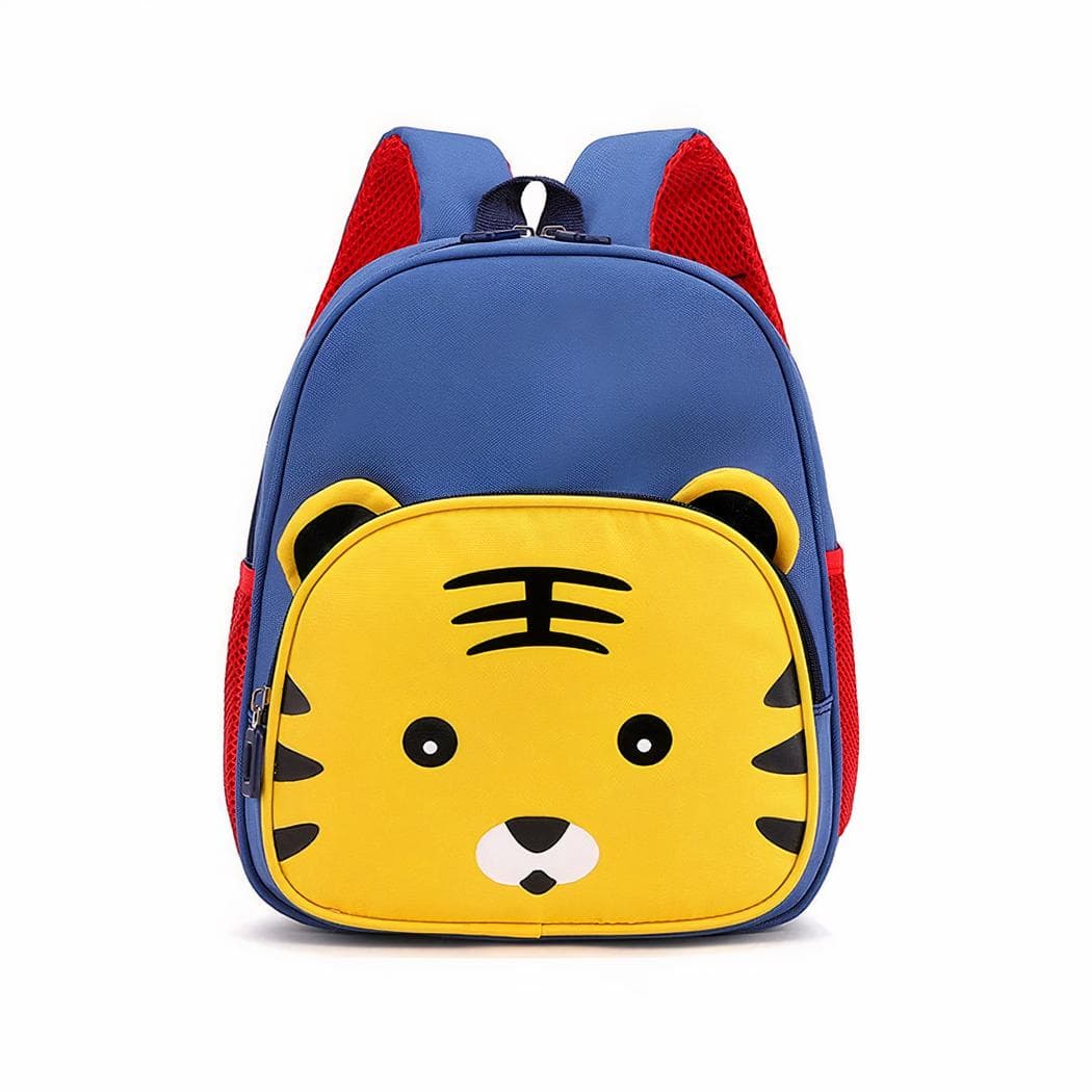 Sac à dos de maternelle tigre coloré - bleu