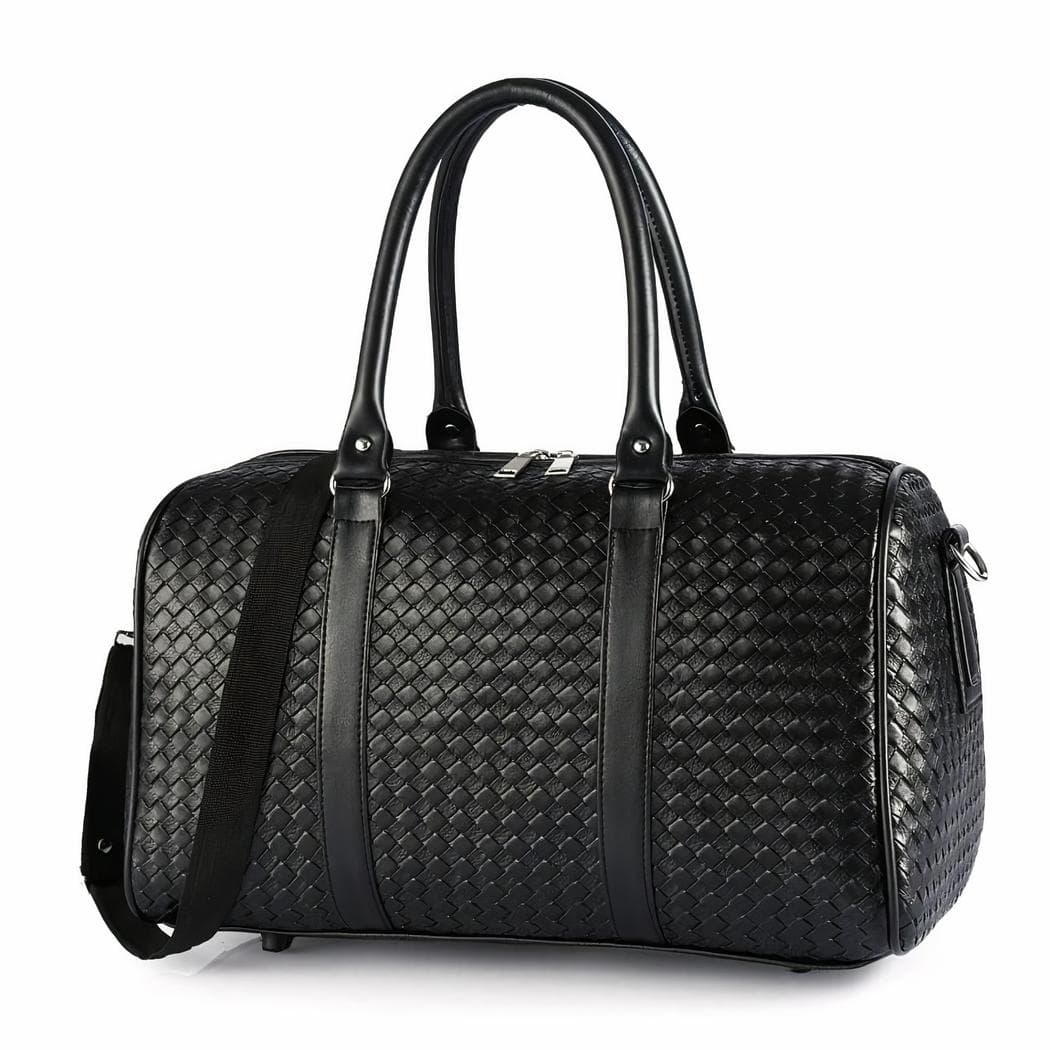 Sac de voyage homme élégant de grande capacité en similicuir - noir