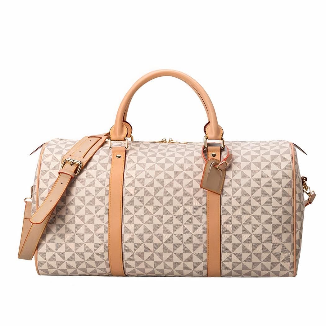 Sac de voyage homme étanche moderne en similicuir - blanc