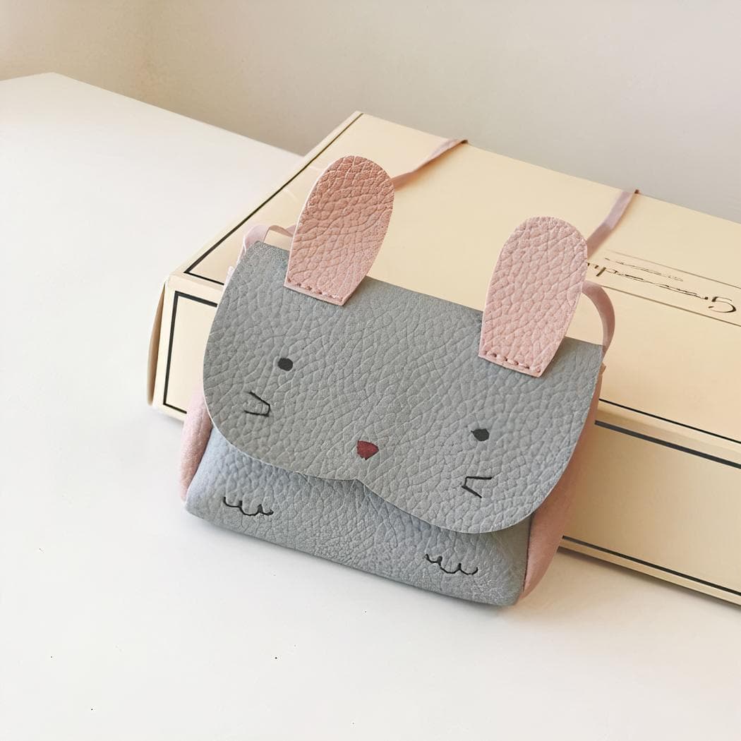 Petit sac à bandoulière en forme de lapin pour enfants - vert