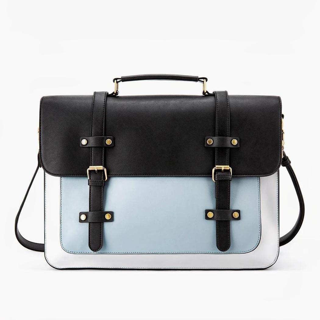Sac à dos cartable convertible pour femme - bleu