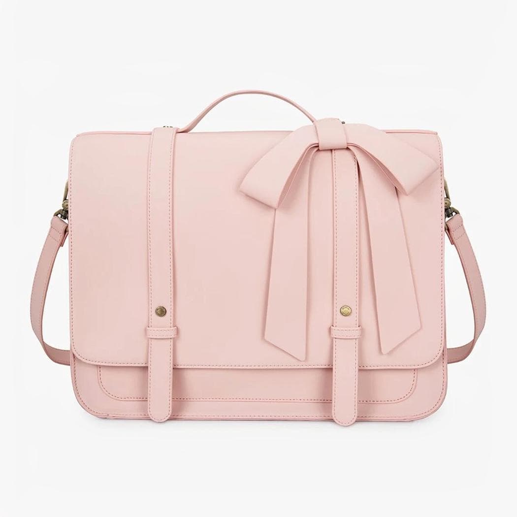 Sac à dos cartable avec nœud pour femme - rose