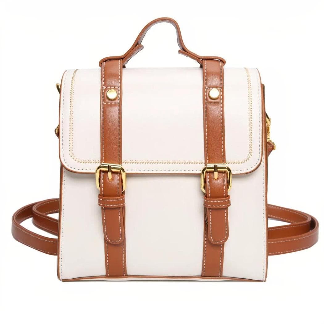 Sac à dos cartable style académique pour femme - blanc