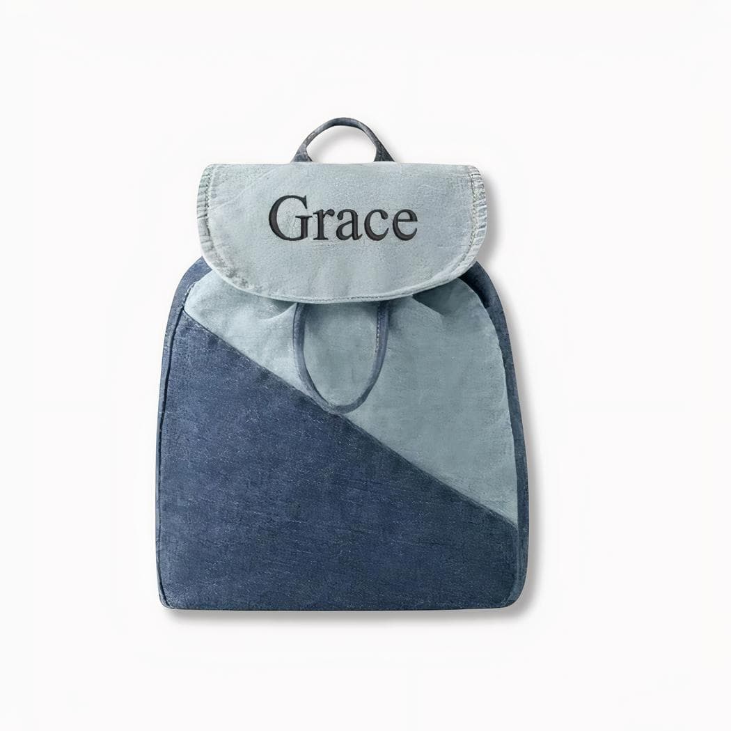 Sac à dos personnalisé en denim brodé