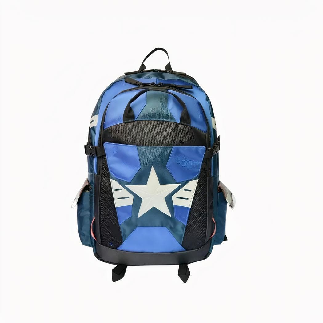 Sac à dos d'écolier bleu Marvel Captain America