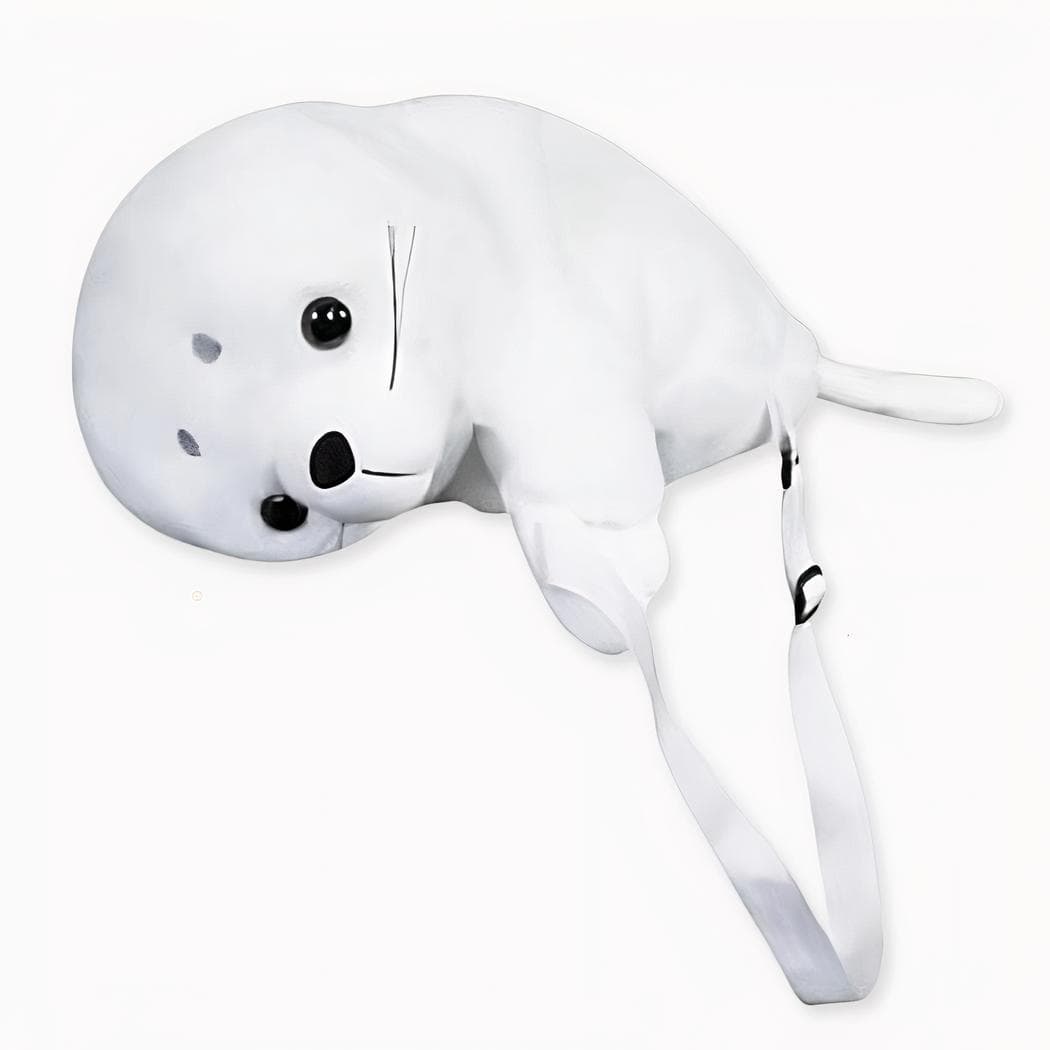 Sac à dos peluche bébé phoque pour enfant